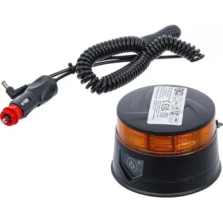BGS technic Accu-zwaailicht - geel - met magneet - 12 V / 24 V - Ø 130 mm