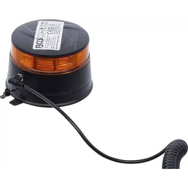 BGS Accu-zwaailicht - geel - met magneet - 12 V / 24 V - Ø 130 mm