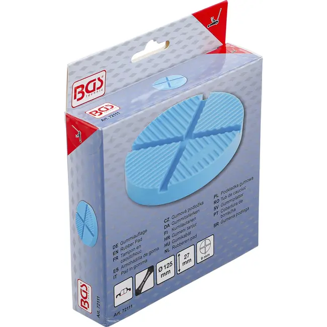 BGS Rubberen pad - voor potkrik - 125 x 27 mm