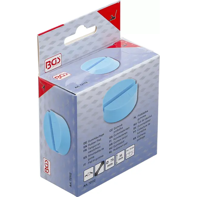 BGS Rubberen pad - voor potkrik - 75 x 35 mm