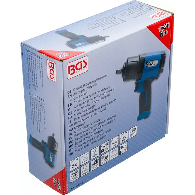 BGS Lucht-slagmoersleutel - 1/2" - 1650 Nm