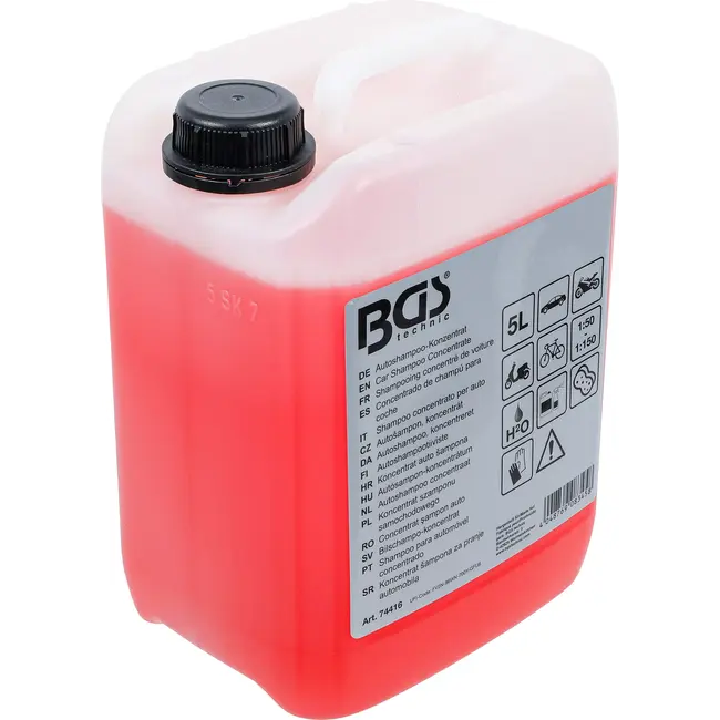 BGS Autoshampoo concentraat - rood - 5 liter