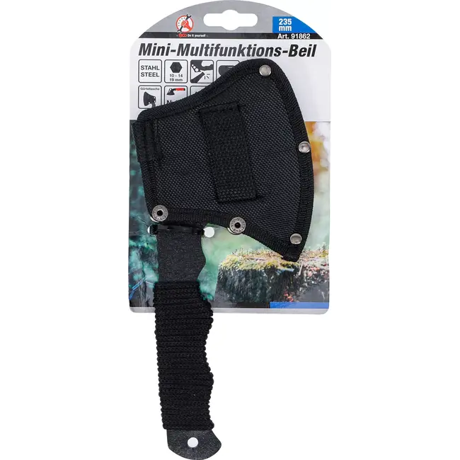 BGS Multifunctionele mini-bijl - Stubby - met flesopener, zeskant