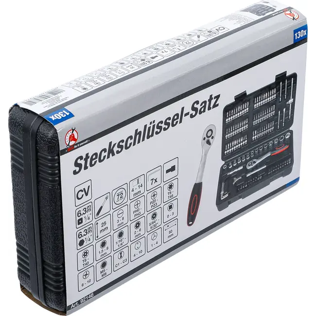 BGS Dopsleutelset - 1/4" - 130 delig