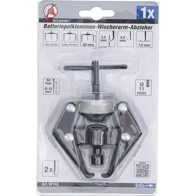 BGS Poolklemmen-, wisserarmtrekker, 2 armen