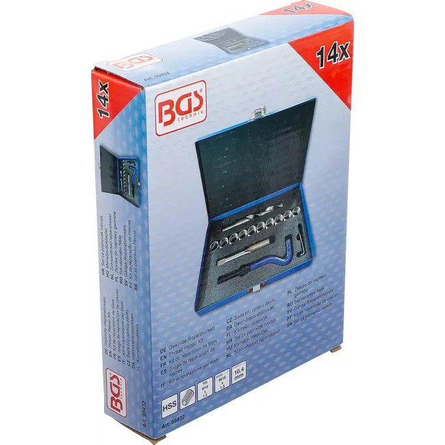 BGS Schroefdraad reparatieset - M16 x 1,5 - 14 delig