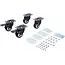 BGS Set zwenkwielen - voor systeemkoffer-rolbord - 4 delig