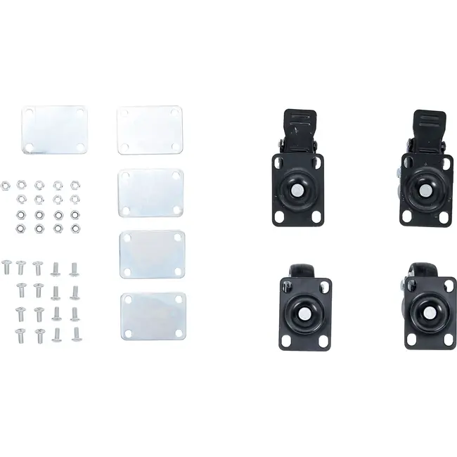 BGS Set zwenkwielen - voor systeemkoffer-rolbord - 4 delig