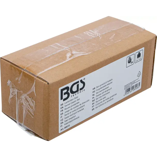 BGS Set zwenkwielen - voor systeemkoffer-rolbord - 4 delig