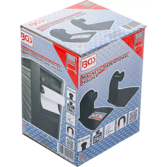 BGS Magneet papierrolhouder - 2 delig