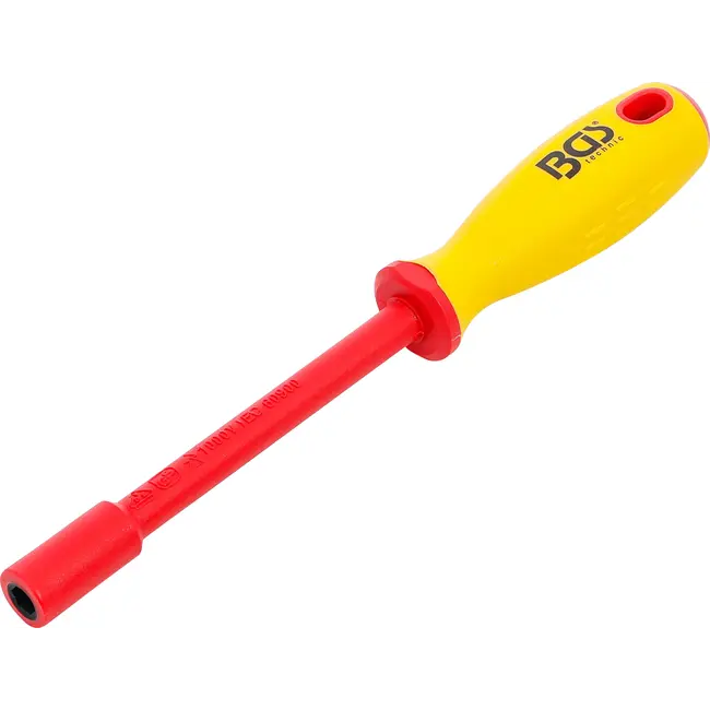 BGS VDE-dopsleutel-schroevendraaier - zeskant - 7 mm - Meslengte 125 mm