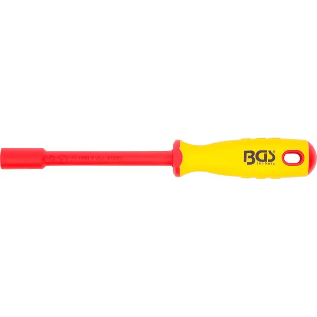 BGS VDE-dopsleutel-schroevendraaier - zeskant - 7 mm - Meslengte 125 mm