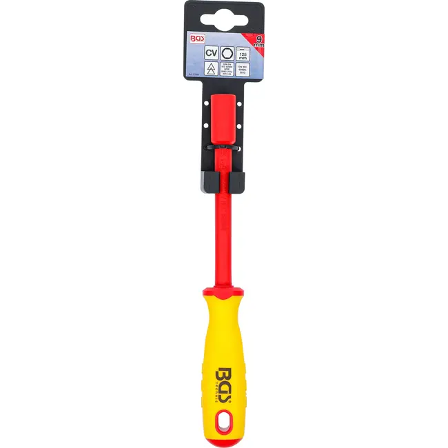BGS VDE-dopsleutel-schroevendraaier - zeskant - 9 mm - Meslengte 125 mm