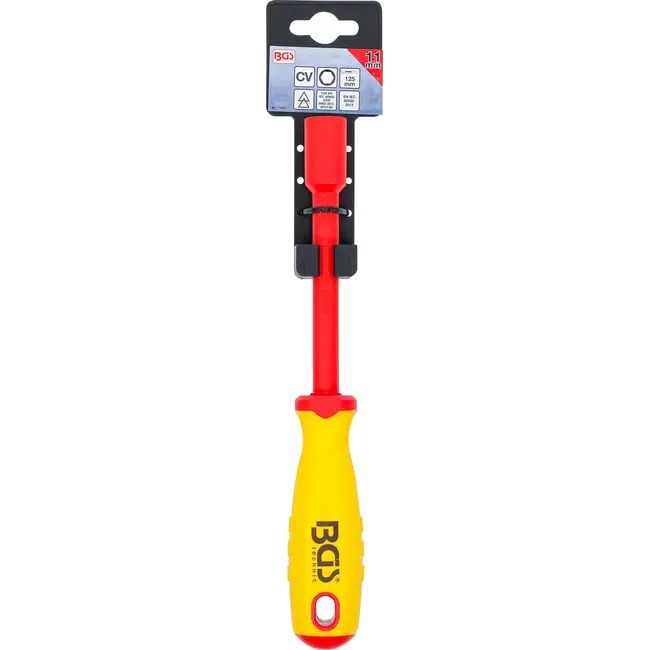 BGS VDE-dopsleutel-schroevendraaier - zeskant - 11 mm - Meslengte 125 mm