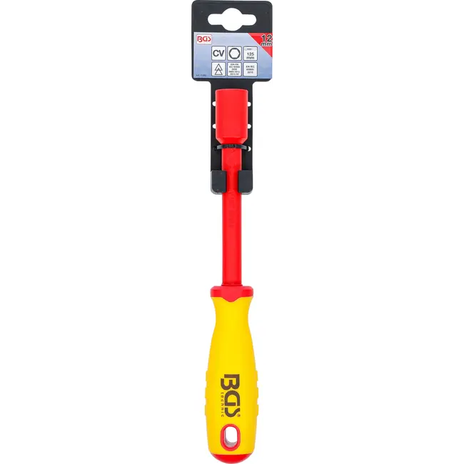 BGS VDE-dopsleutel-schroevendraaier - zeskant - 12 mm - Meslengte 125 mm
