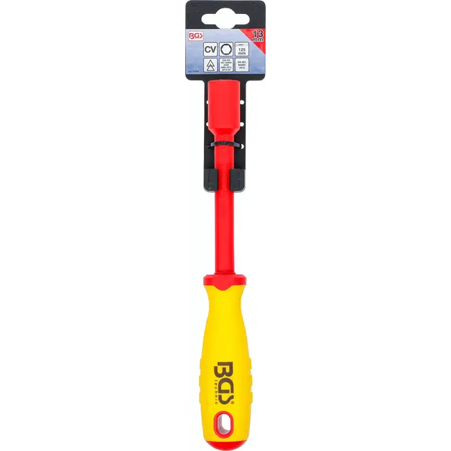 BGS VDE-dopsleutel-schroevendraaier - zeskant - 13 mm - Meslengte 125 mm