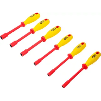 BGS technic VDE-dopsleutel-schroevendraaierset - zeskant - 5,5 - 12 mm - 6 delig