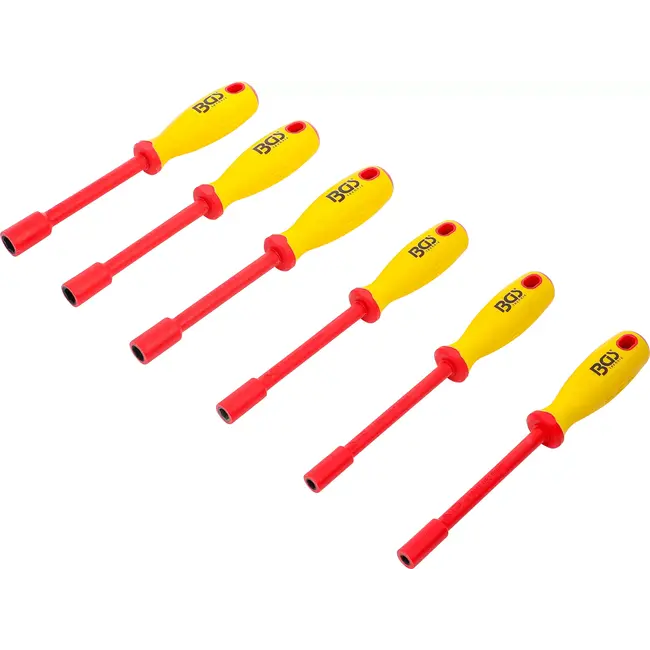 BGS VDE-dopsleutel-schroevendraaierset - zeskant - 5,5 - 12 mm - 6 delig