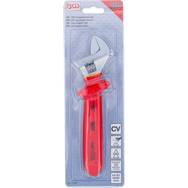 BGS Verstelbare VDE moersleutel - max. 34 mm