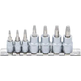 BGS technic Schroeven uitdraaiset - 1/4" / 3/8" - voor defect Torx - T10 - T40 - 7 delig