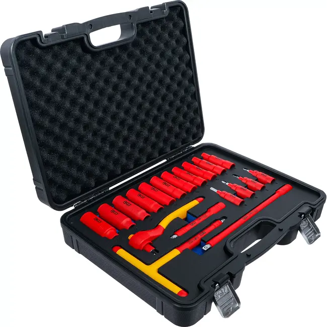 BGS VDE-dopsleutel- en dopsleutelbitset - 3/8" - 19 delig