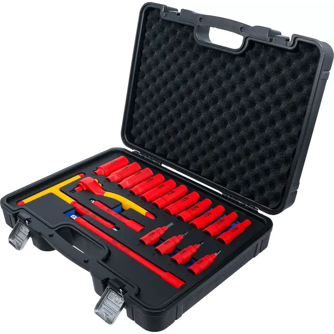 BGS VDE-dopsleutel- en dopsleutelbitset - 3/8" - 19 delig