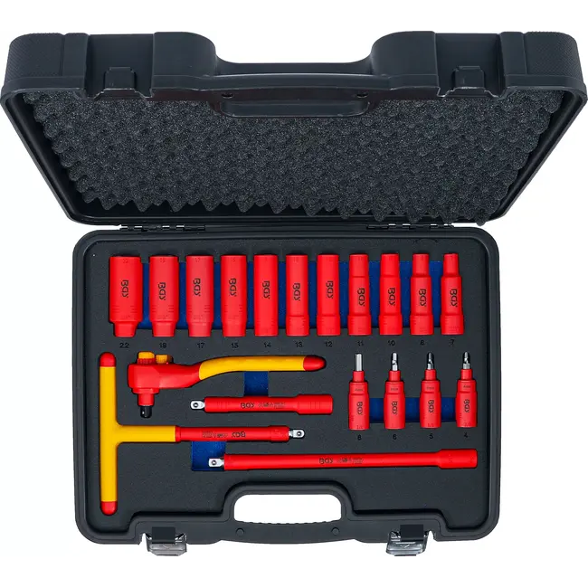 BGS VDE-dopsleutel- en dopsleutelbitset - 3/8" - 19 delig