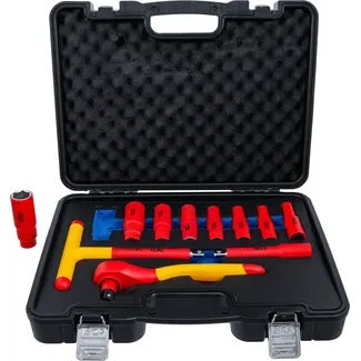 BGS technic VDE-dopsleutelset - aandrijving 1/2" - SW 10 - 24 mm - 11 delig