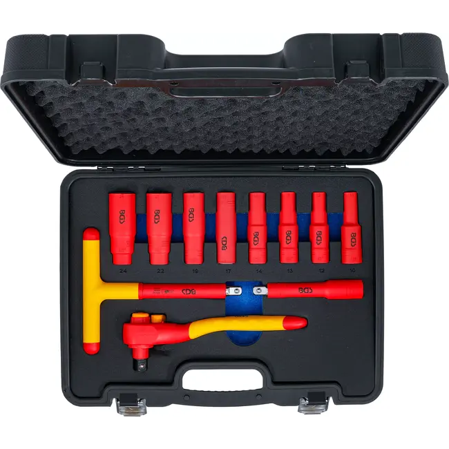 BGS VDE-dopsleutelset - aandrijving 1/2" - SW 10 - 24 mm - 11 delig