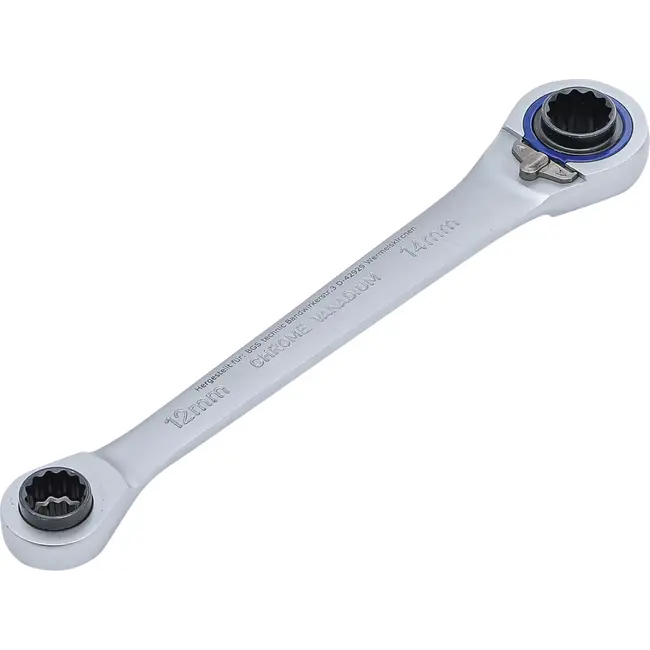 BGS Ratel ringsleutel "4 in 1" - 10 x 12, 14 x 17 mm