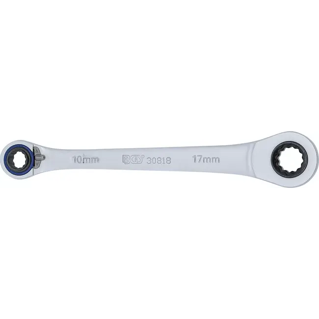 BGS Ratel ringsleutel "4 in 1" - 10 x 12, 14 x 17 mm