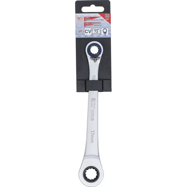 BGS Ratel ringsleutel "4 in 1" - 10 x 12, 14 x 17 mm