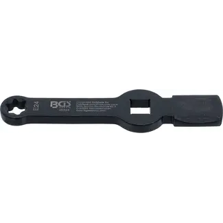 BGS Slag-ringsleutel - E-profiel (voor Torx) - met 2 slagvakken - E24