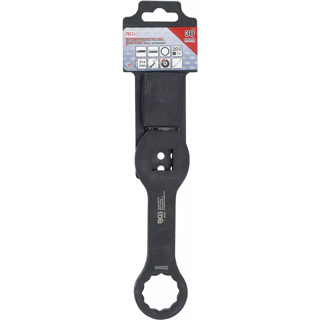 BGS Slag-ringsleutel - twaalfkant - met 2 slagvlakken - 30 mm