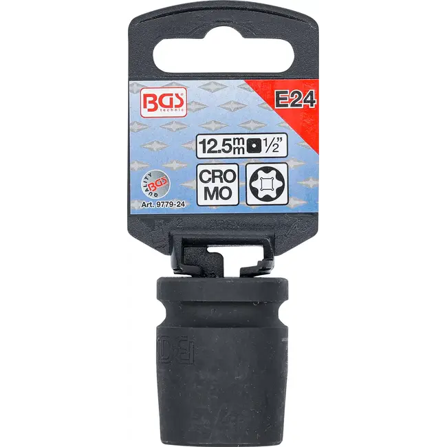 BGS Kracht Dopsleuteldop E-profiel - 1/2" - E24