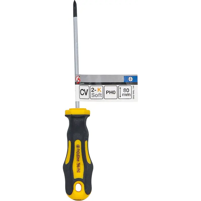 BGS Schroevendraaier - kruiskop PH0 - Meslengte 80 mm