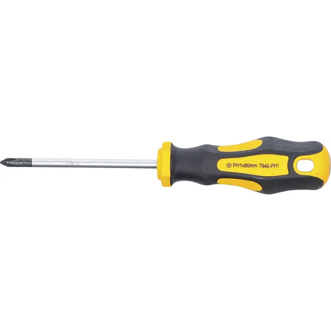 BGS Schroevendraaier - kruiskop PH1 - Meslengte 80 mm