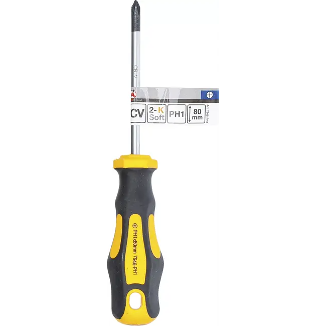 BGS Schroevendraaier - kruiskop PH1 - Meslengte 80 mm