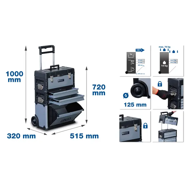 BGS Gereedschapwagen - verrijdbaar - met 111 gereedschappen