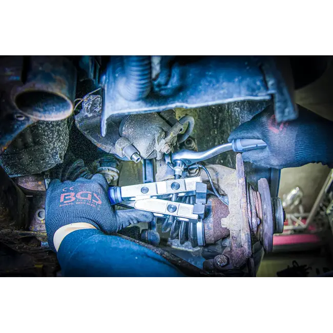 BGS Asmanchetten-klemtang - met draaimomentaansluiting - 90° gebogen