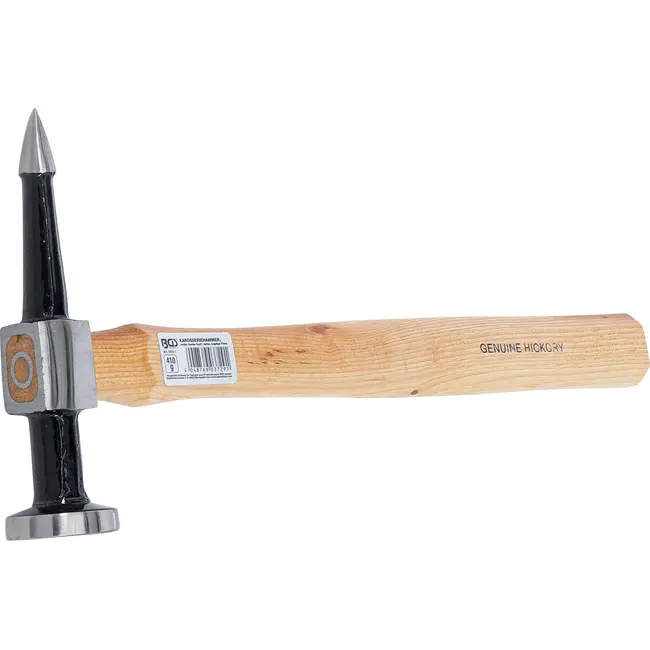 BGS Carrosseriehamer - ronde, vlakke kop / spitse kegelvormige pen