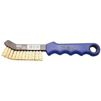 BGS Remklauwborstel - messing - gebogen - 230 mm