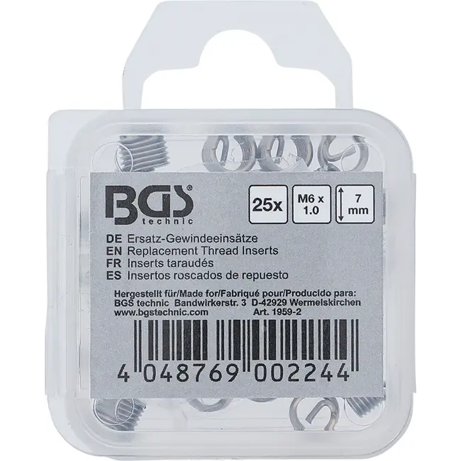 BGS Reserve draadbussen - M6 x 1,0 - 25 delig