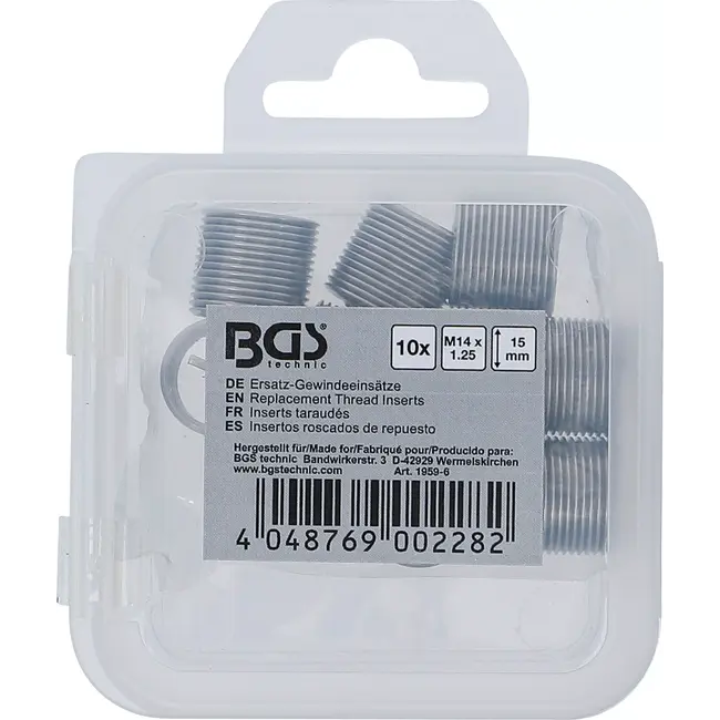 BGS Reserve draadbussen - M14 x 1,25 - 10 delig