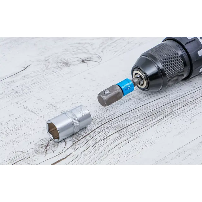 BGS Adapterset voor boormachines 4-delig – 1/4", 3/8", 1/2" en zeskant 1/4"