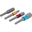 BGS Adapterset voor boormachines 4-delig – 1/4", 3/8", 1/2" en zeskant 1/4"