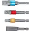 BGS Adapterset voor boormachines 4-delig – 1/4", 3/8", 1/2" en zeskant 1/4"