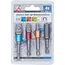BGS Adapterset voor boormachines 4-delig – 1/4", 3/8", 1/2" en zeskant 1/4"