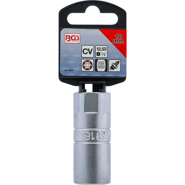 BGS BougieDopsleuteldop zeskant - 1/2" - 18 mm