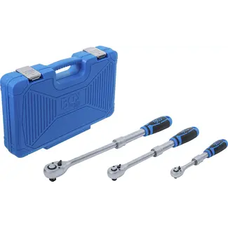 BGS technic Ratelsleutel-set - uittrekbaar - 1/4" - 3/8" - 1/2" - 3 delig